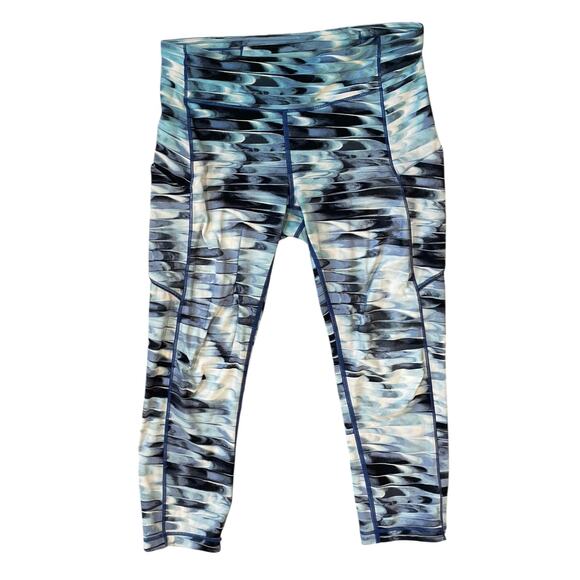 Lululemon Speed Up Crop Legging 21" Tidal Multi Size 8 - Picture 1 of 10